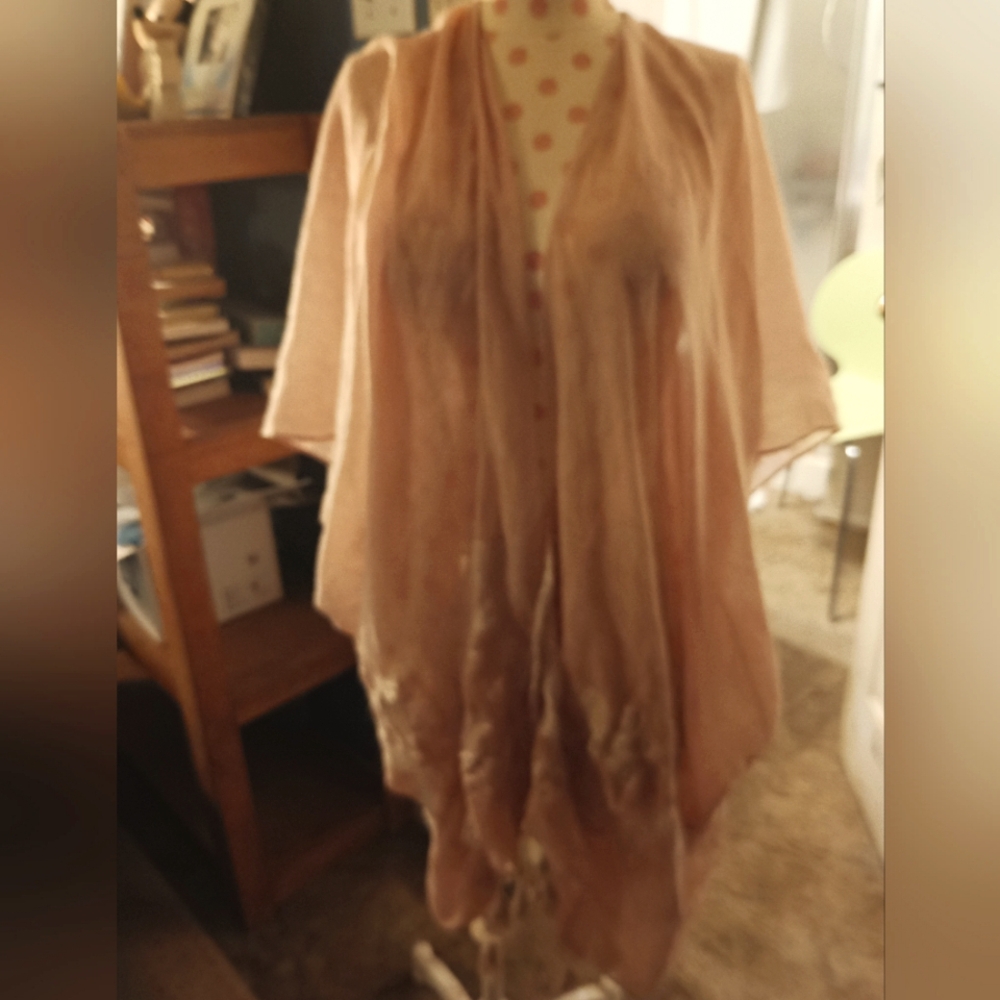Flowing hippie chick cover up duster. Osfa. A very beautiful elegant final piece